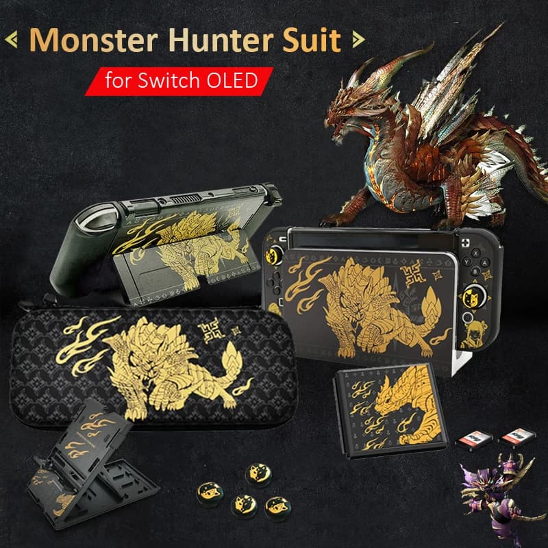 2022 Borsa portaoggetti Monster Hunter per Nintendo Switch Custodia protettiva OLED Custodia da trasporto per accessori di gioco Switch OLED