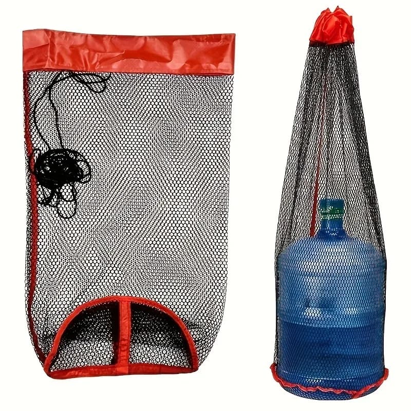 Borsa da Pesca in Rete di Nylon Monopezzo, Adatta per la Pesca all'Aperto, Strumento di Aiuto per la Pesca, Borsa da Pesca, Borsa in Rete Intrecciata Pieghevole ad Asciugatura Rapida