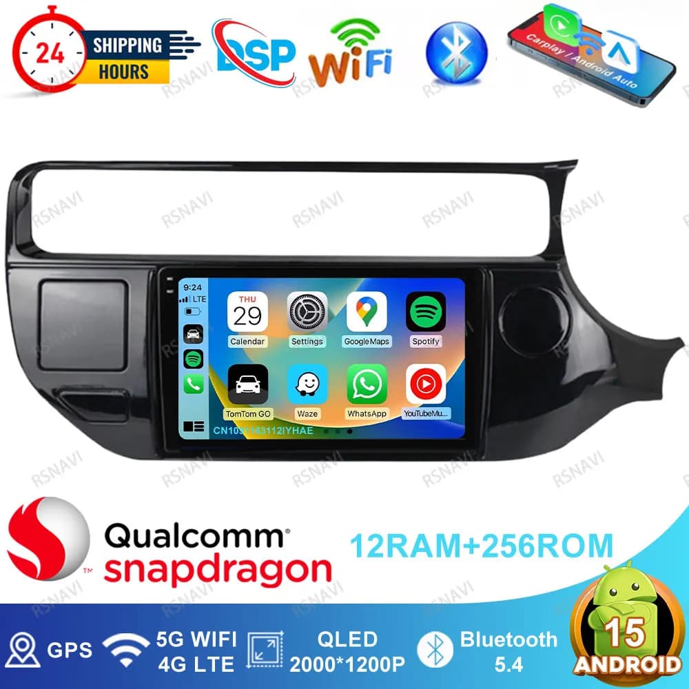 Android 15 Autoradio Per Kia RIO 4 K3 2011 2012 2013 2014 - 2017 Passat B5 Tesla Modello Y Accessori 2025 Moto Dash Cam