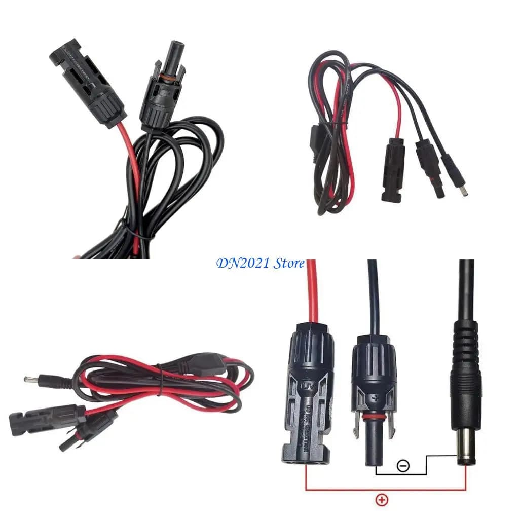 F3KE Connettori del pannello solare cavo adattatore alimentazione Convertitori da 5,5 mm x 2,1 mm Cavo prolunga
