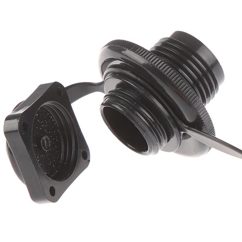 NestPicks0.92in New Black Plastic Inflatable Fishing Boat Replacement Air Valve Marine Valve 22mm Inflatable Boat Air Valve