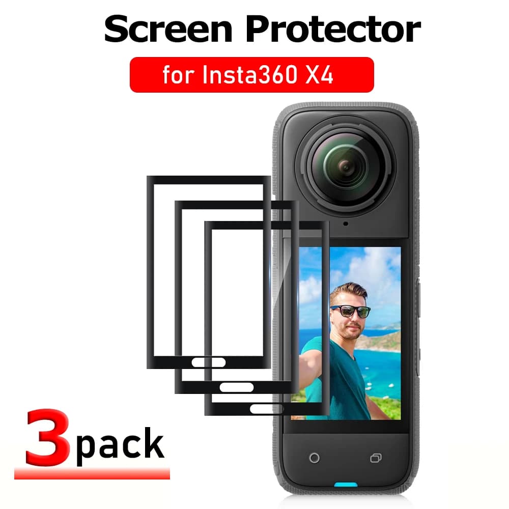 3 Piece Screen Protector Film for Accessories Insta360 X4 Tempered Glass Film for Action Camera Insta 360 X4