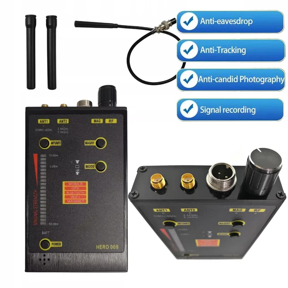 Portable Hidden Camera Detector Security Protection Laser Detection Anti-tracking Anti-GPS Location Anti-peep Spy Gadget Detect