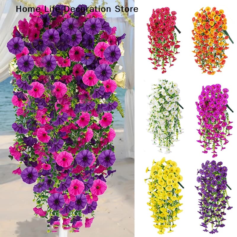 Fiori Artificiali, Fiori e Piante Artificiali Pendenti, Decorazione per Matrimoni e Pasqua, Resistenti ai Raggi UV e Realistici, Decorazione per Stanza e Giardino