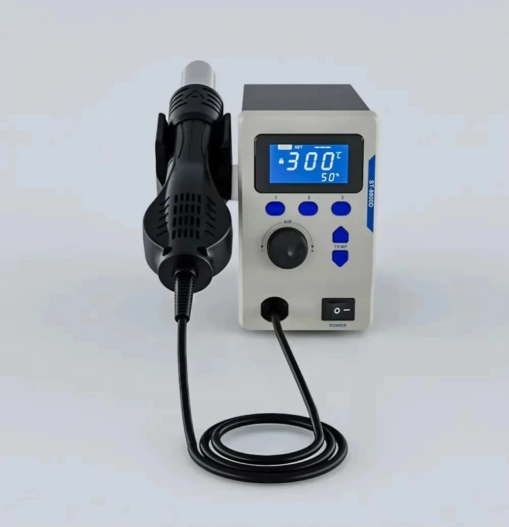 Stazione ad aria calda antistatica con volume d'aria a temperatura regolabile con pistola termica ST-8800D da 800 W Stazione di rilavorazione per saldatura BGA