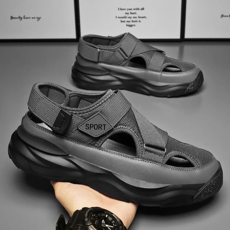 Sandali Estivi da Uomo Antiscivolo e Resistenti all'Usura, Scarpe Tematiche per Spiaggia, Sport all'Aperto e Trekking