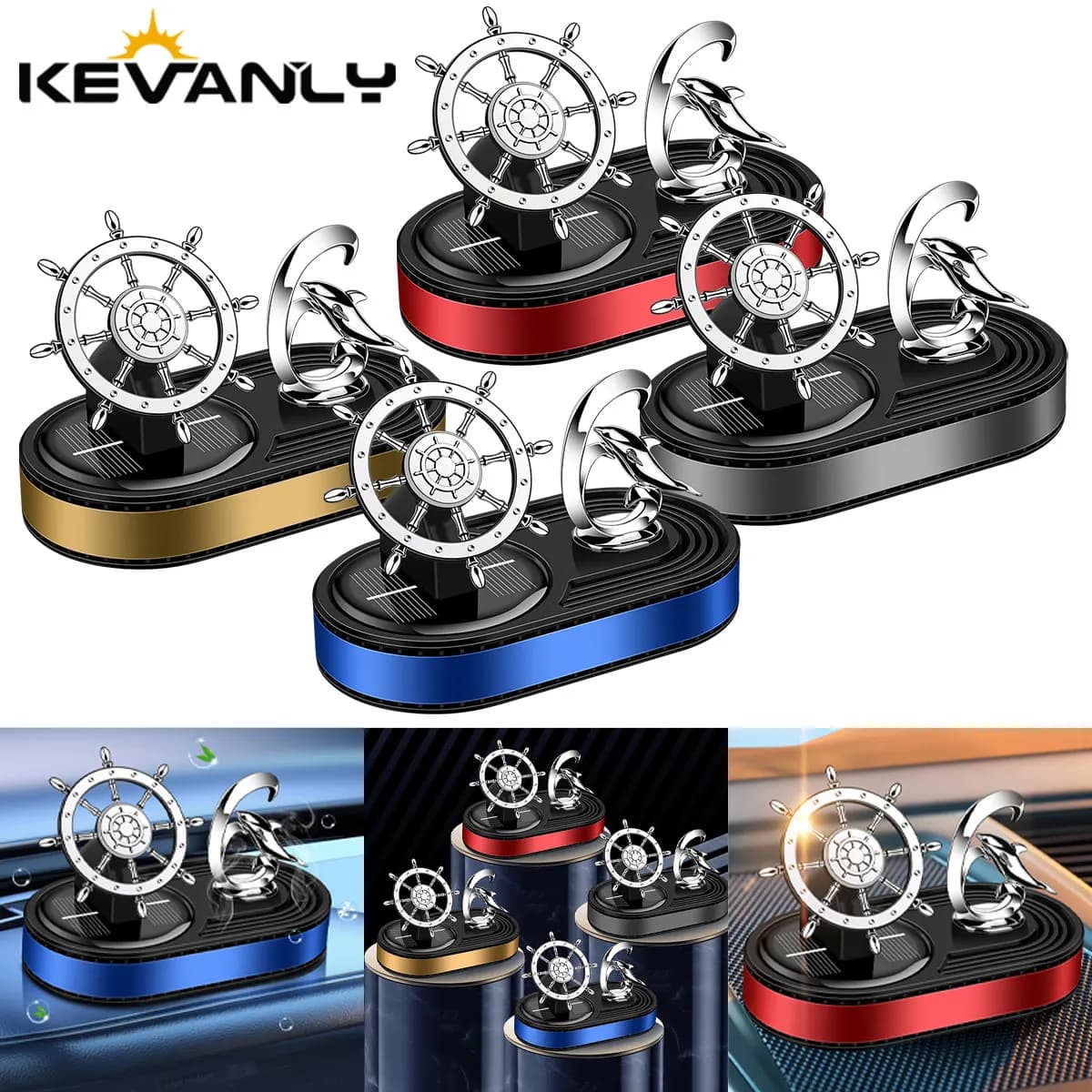Car Interior Fragrance Helmsman model Ship Dolphin Style Perfume Deodorant Decorations For Car Long-Term Fragrance Holding