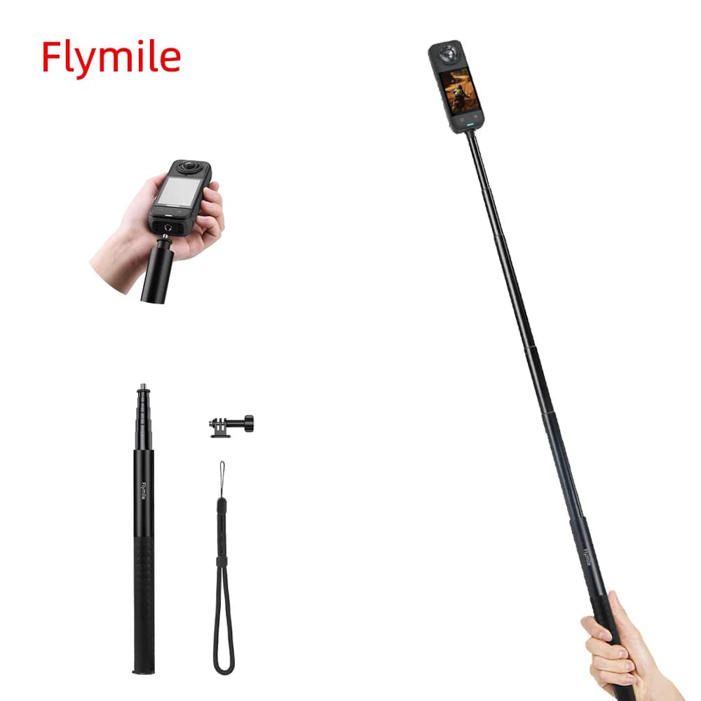 Bastone selfie invisibile da 1,3 M per DJI Osmo 360/Insta360 X5 X4 X3, con vite da 1/4, riprese panoramiche, accessori per ciclismo sportivo Vlog