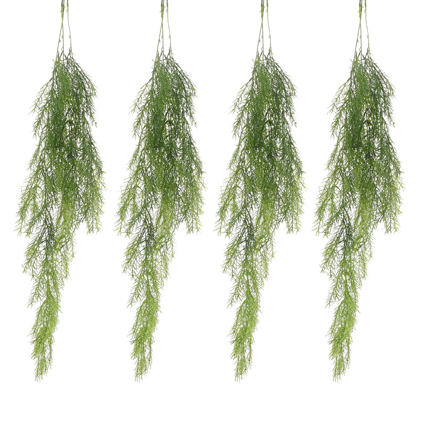 4Pcs Realistic Pine Needle Rattan Simulation Plant Rattan Adorn Artificial Greenery Wall Hanging Pine Needle Vine Home Decor