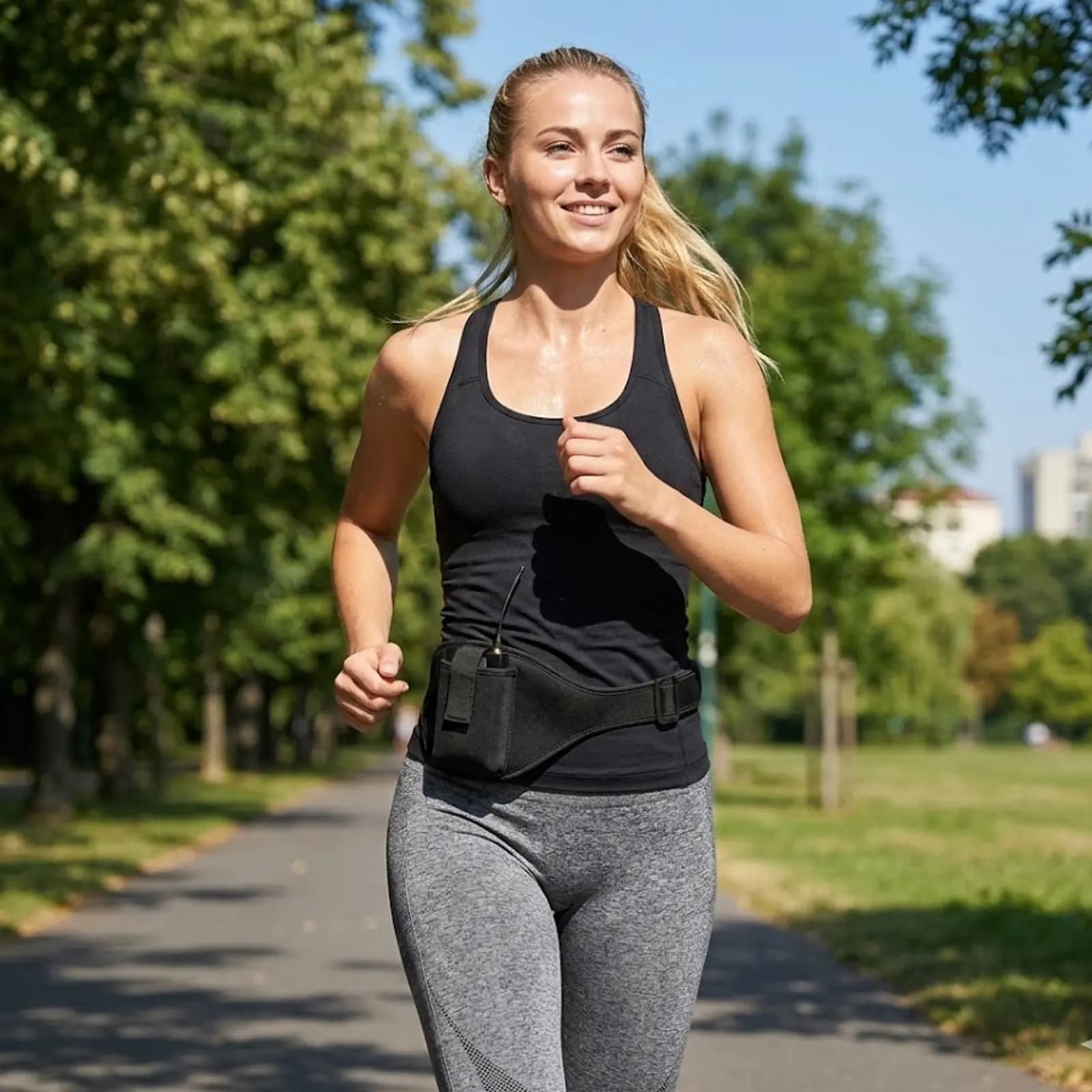 Neoprene Adjustable Waist Bag for Microphone, Running Microphone Holder, Telephone Carrier
