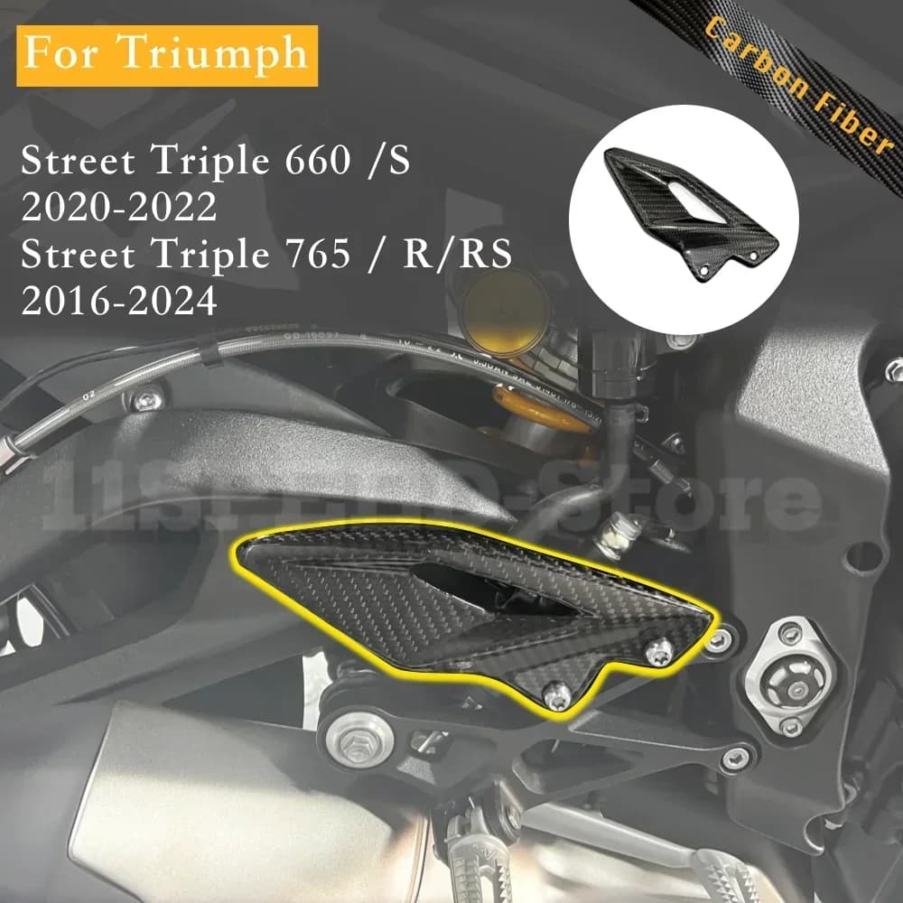 Tail protection plates for Triumph Street Triple 660 765 R RS 2016-2024 Weight reduction Carbon fiber motorcycle accessories