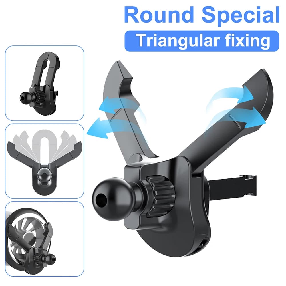 Clip universale per presa d'aria per auto Supporto per base con testa a sfera da 17 mm per supporto per telefono cellulare per auto Gancio per presa d'aria Accessori per staffa GPS