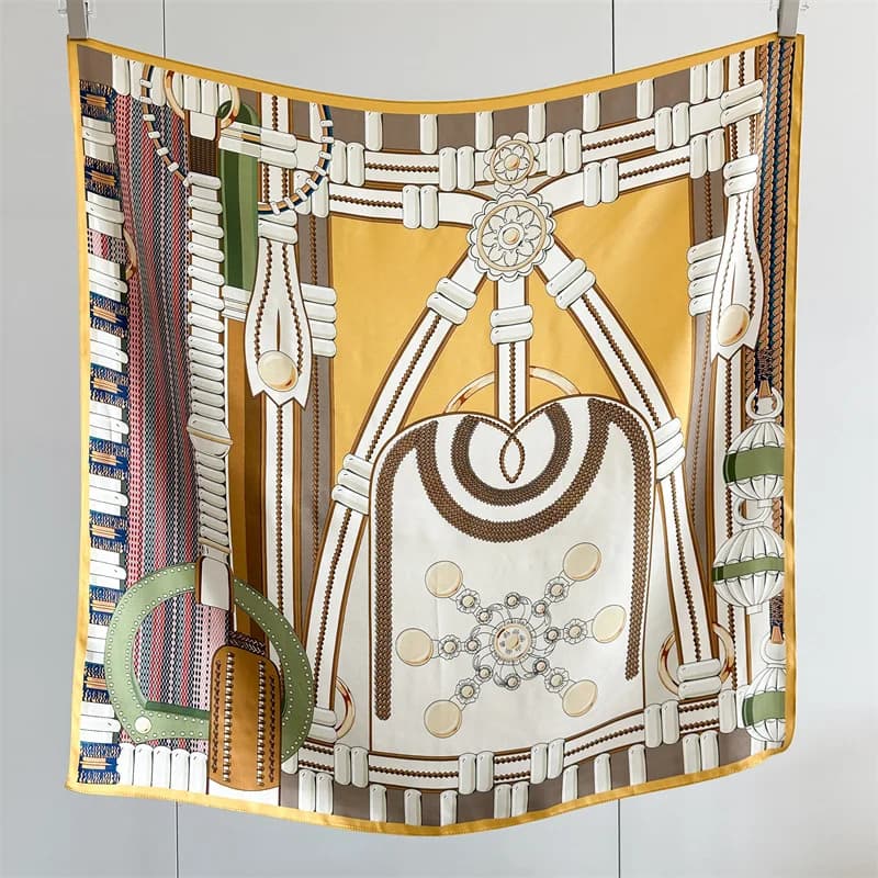 Soft Silk Scarf 65CM Women Mulberry Silk Shawls Luxury Designers Square Bandana Belt Neck Accessories Gift