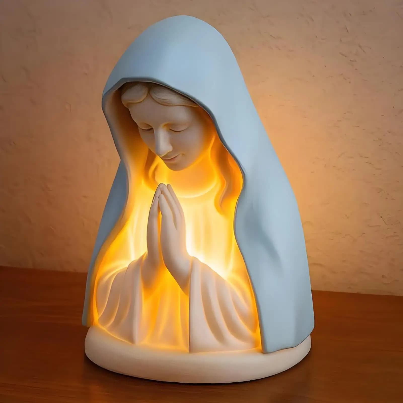 Night lamp of the Virgin Mary Stylish religious statue lamp Soft protection for eyes Desk accessories for reading the kindergarten Corne Dorm Home