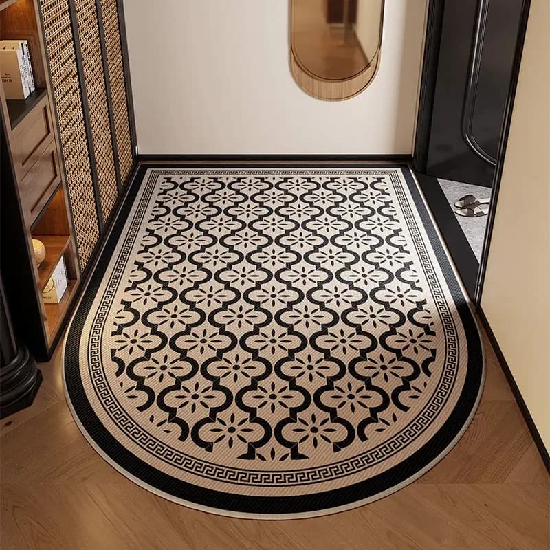 VIKAMA Tappetino per porta ad arco di lusso leggero, antiscivolo, resistente all'usura, per camera da letto, ufficio, sedia girevole, tappetino per pavimento, decorazione per la casa