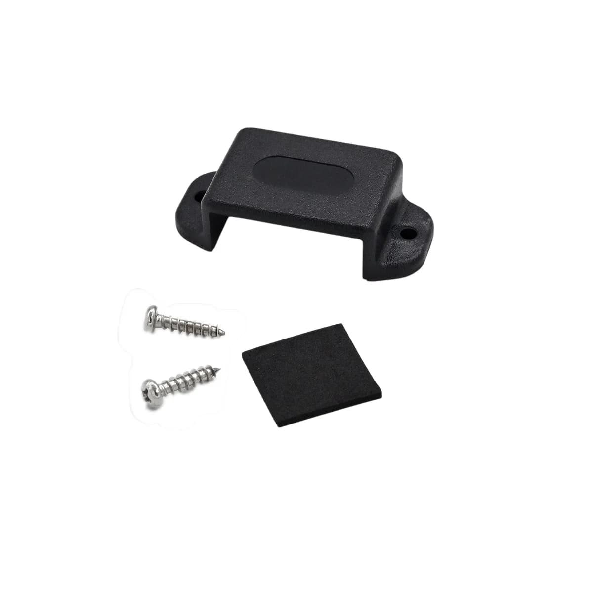 Supporto per Walkie Talkie Nero, Clip per Microfono Radioamatoriale con Viti e Cuscinetto in Schiuma, Gancio per Microfono Stabile con Montaggio a Trapano