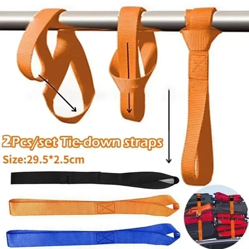 Cinghie di ancoraggio ad anello morbido da 2 pezzi o fissaggio per motocicli ATV Scooter Bici da cross Prato Multiuso Tie per motori Cinghie per bagagli