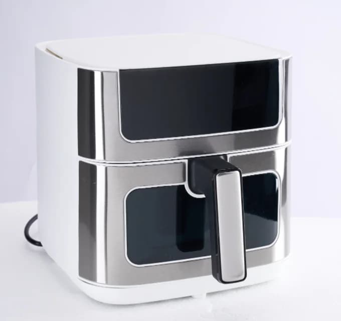 6.34QT Air Fryer with Window, 8 Preset Programs with 400 Temperature F Max Heat, White