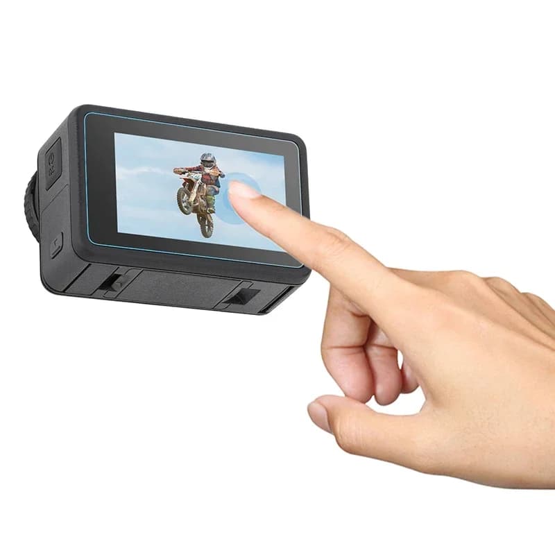 2 Tempered Glass Protective Films for Screen and 2 HD Lens Protective Films and 2 Front Screen Protective Films for DJI Osmo Action 4 Camera Accessories