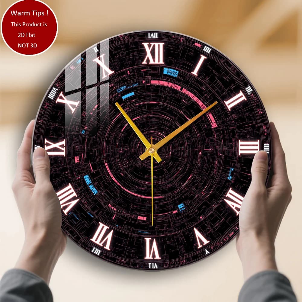 Tempered Glass Wall Clock Futuristic design of spiral clock suitable for wall decoration or table display anywhere
