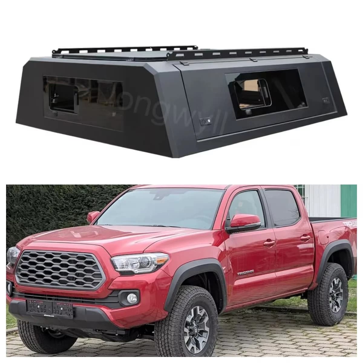 Topper per vasca da camion impermeabile con serratura sportiva con cappuccio intelligente personalizzato in lega di alluminio dura per Tacoma Land Cruiser