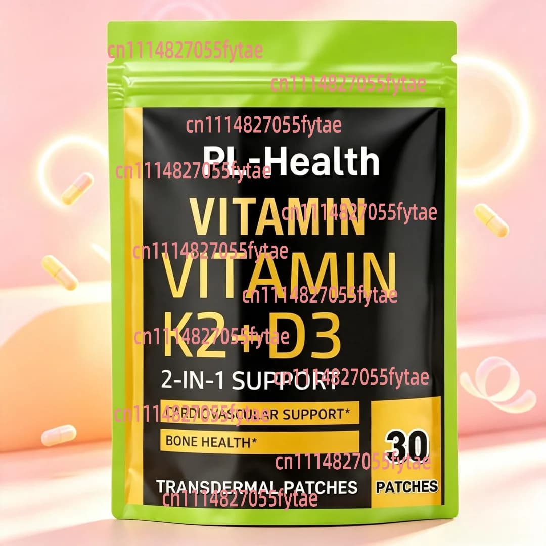 30 Patches Transdermal Vitamin D3 K2 for Immune System Strong Bones & Teeth Support - Skin Absorption Nutritional Supplement