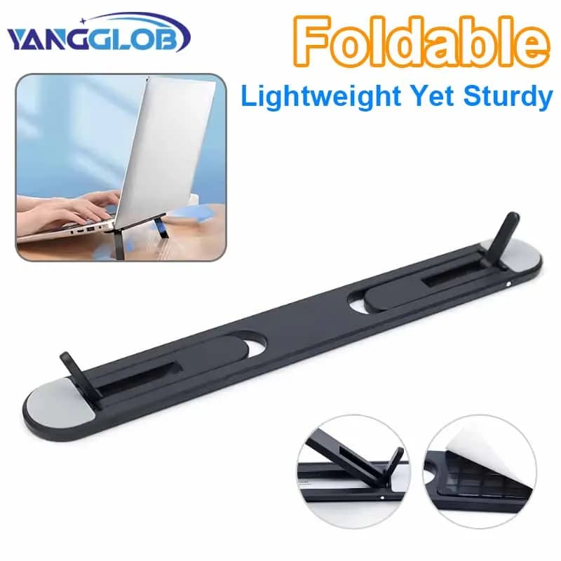 Supporto universale per laptop: riser ergonomico regolabile per MacBook Pro/Air, Lenovo, Samsung e altro ancora | Design di raffreddamento | Pieghevole e portatile