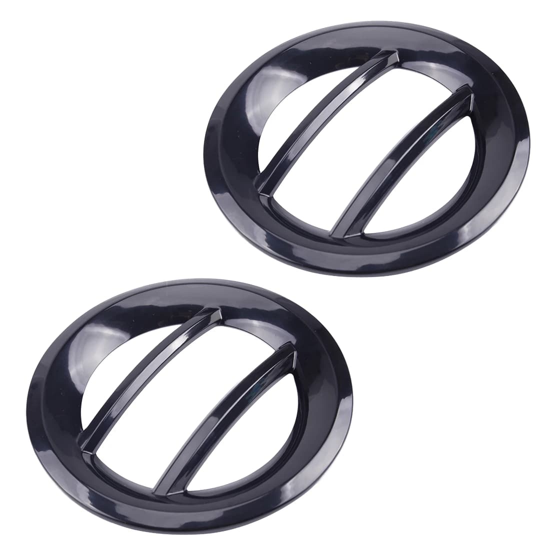 2 pezzi di copertura dell'anello della lampada della luce di nebbia anteriore nera adatta per Jeep Renegade 2019-2020
