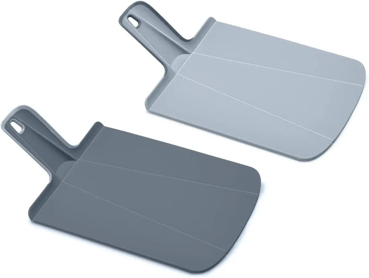 Set di taglieri pieghevoli in plastica - Manico facile da impugnare, piedini antiscivolo, blu, 10,3x8,5 pollici