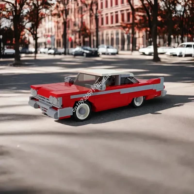 Set di Costruzioni 345 Pezzi City Champions SuperCar Christinesaw-1958 Plymouth Fury, Blocchi Creativi Fai-da-Te, Regalo di Natale per Bambini