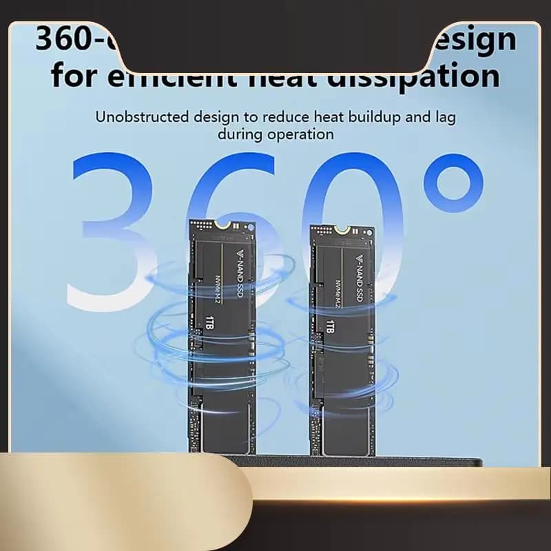 Blueendless Dual-Bay M.2 NVME SSD Docking Station RGB USB C Tipo C Duplicatore cloner offline Nvme PCIE Enclosure-N36R