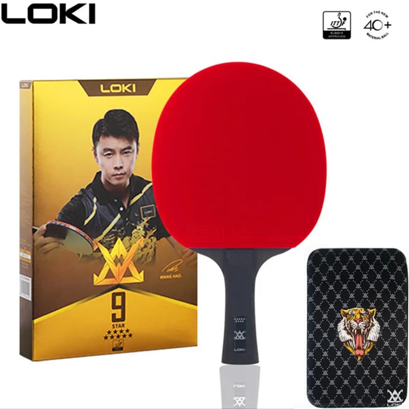 LOKI E9 E8 E7 E6 Racchetta da ping pong Lama professionale in carbonio Racchetta da ping pong Paddle Gomma elastica alta