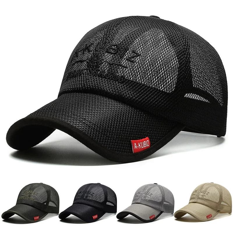 Cappello da Sole Traspirante in Rete per Uomo e Donna, Cappellino da Baseball per Golf, Asciugatura Rapida, Anti-UV, per Escursionismo, Corsa e Sport