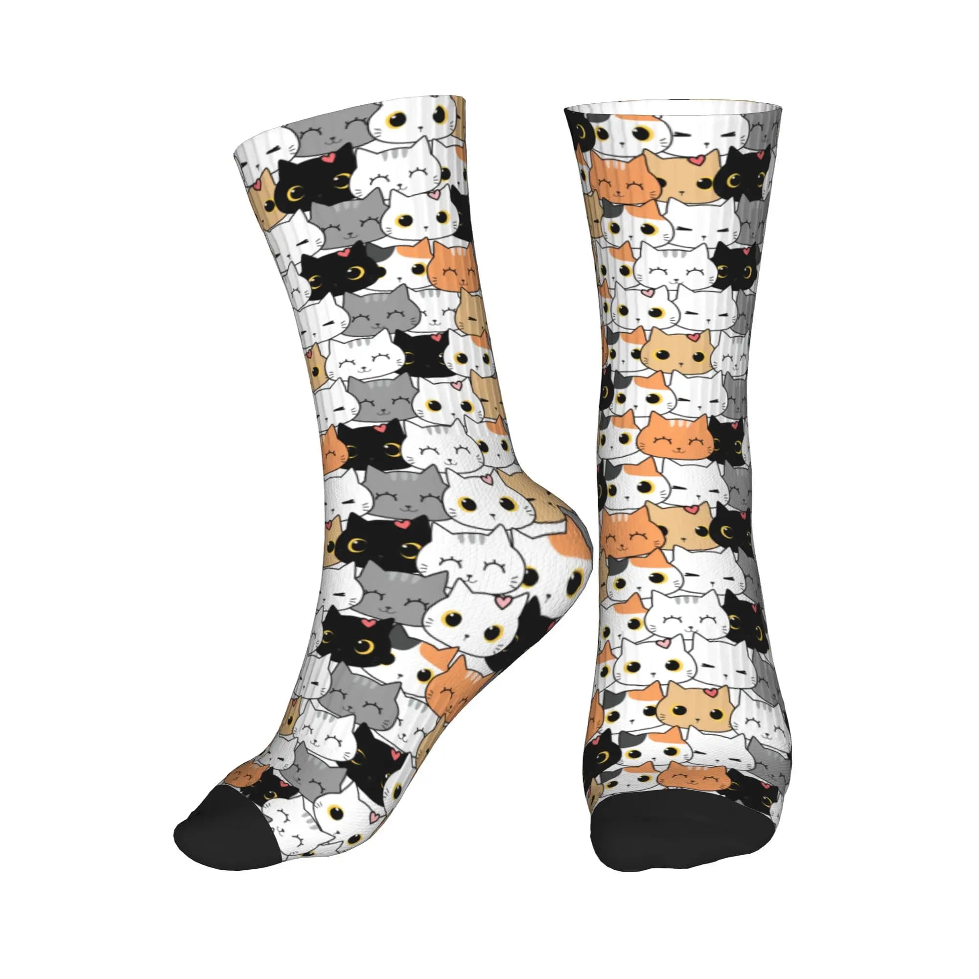 Simpatici calzini con disegno di gattini per uomo e donna, calzini caldi e alla moda