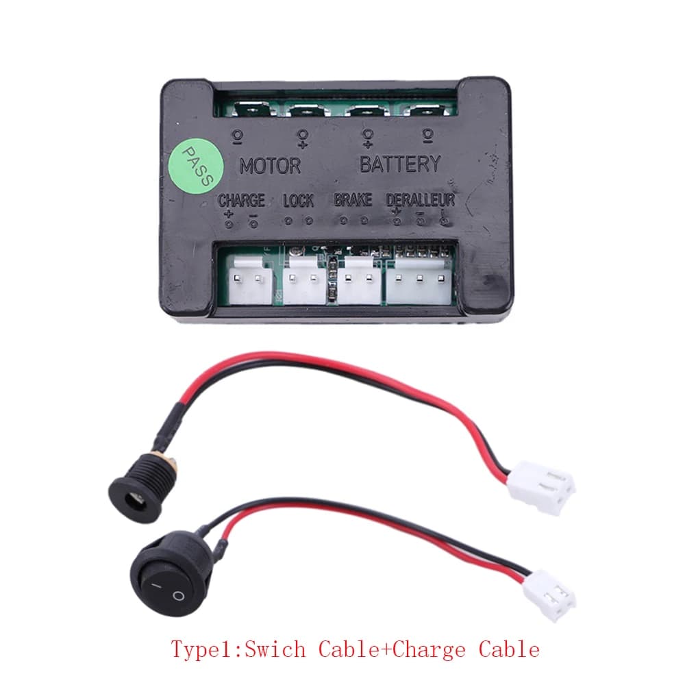 Controller per scooter elettrico DC 24V 120W Controller motore spazzola elettrica Parte per scooter elettrico con cavo di ricarica e cavo LED/interruttore