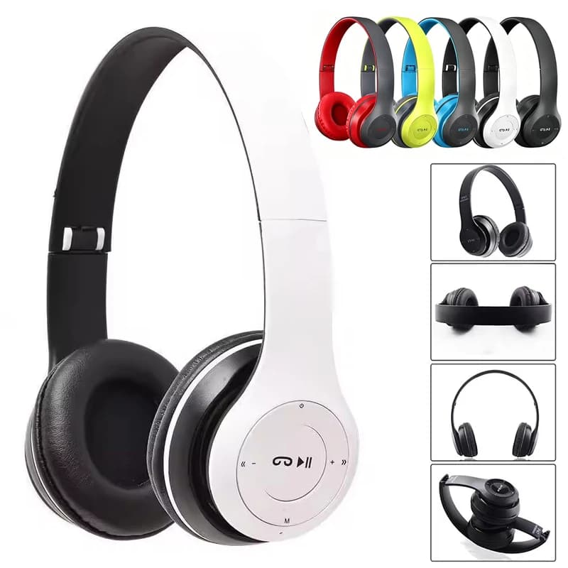 Wireless Headphones Bluetooth 5.0 Earphones Foldable Over Ear HiFi 3D Stereo Bass Headset Sport Music Gaming For Phone Laptop PC