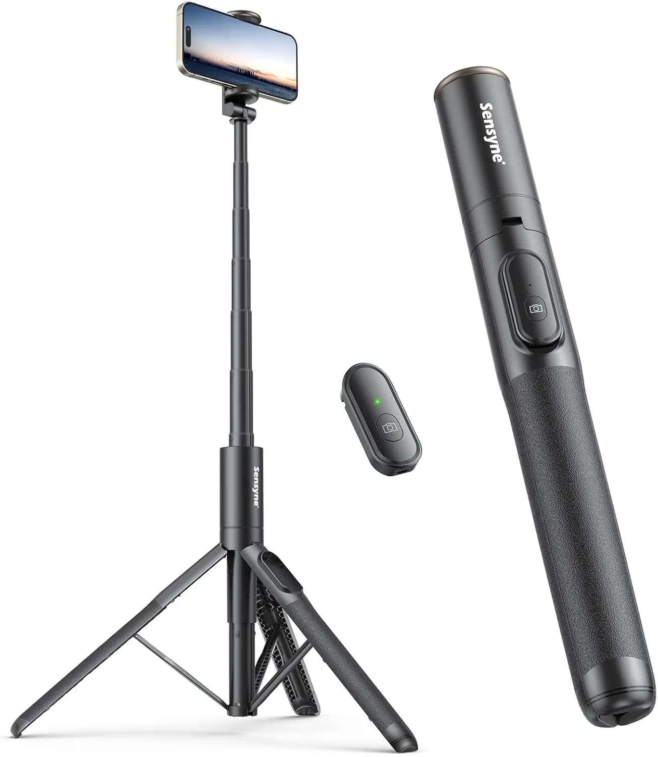 Treppiede per telefono all-in-one da 60 pollici con telecomando wireless, leggero e portatile per selfie, video e live streaming