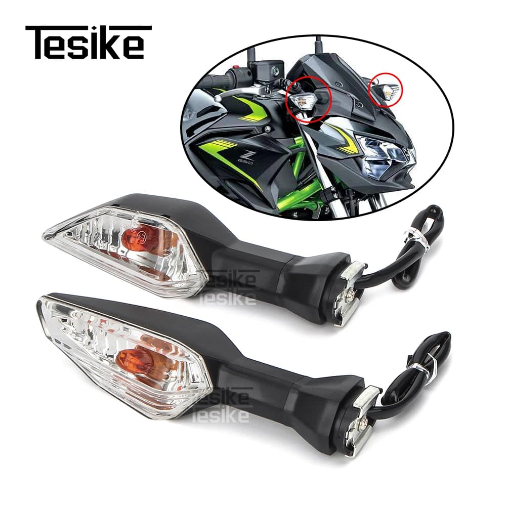 Indicatori di direzione per KAWASAKI NINJA ZX6R 400 250 125 Z650 Z400 Z250 Z125 Z900 VERSYS X 300, lampeggianti, accessori moto