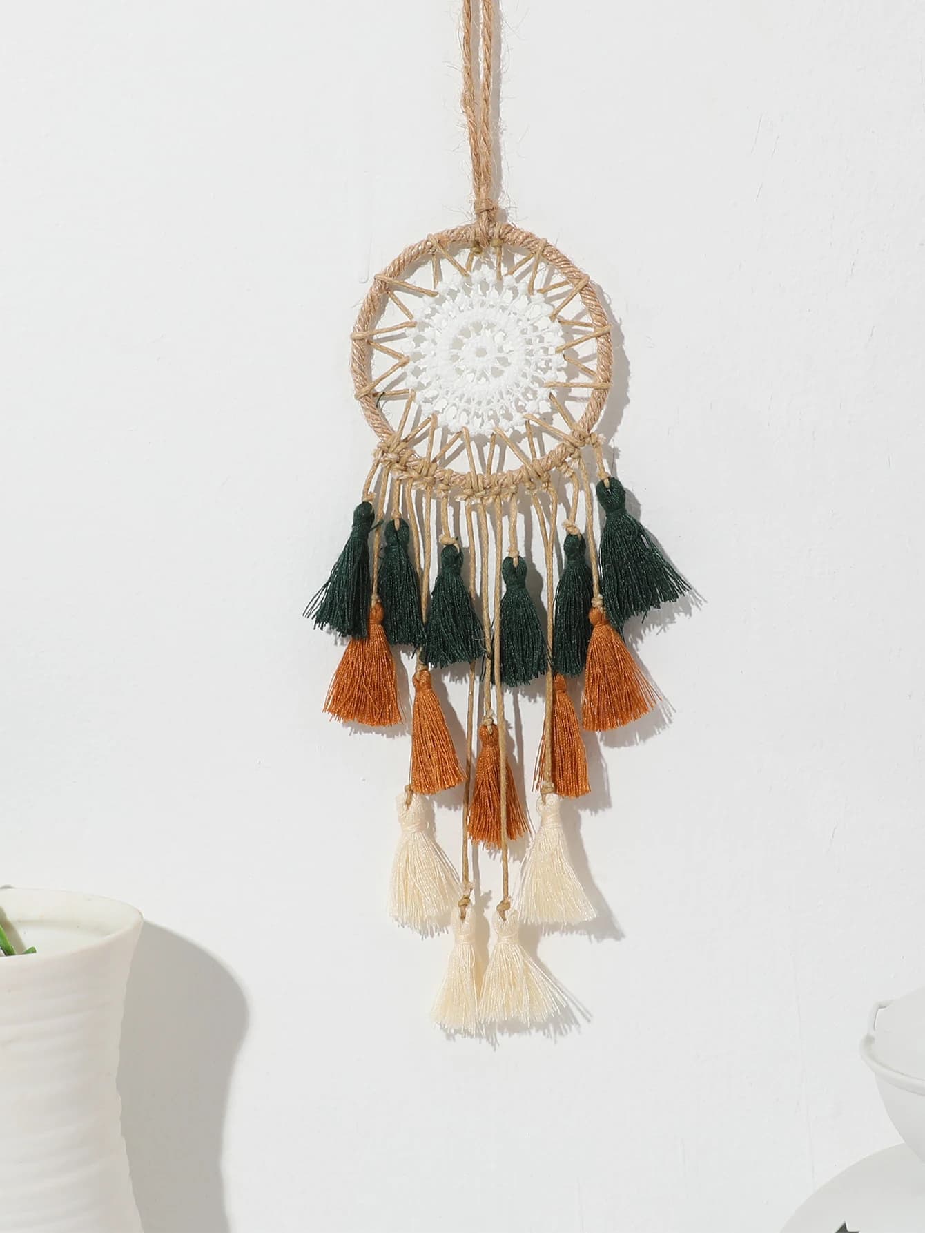 Mini Dream Catcher Macrame Wall Car Decor Boho Home Decoration Small Dreamcatcher Hanging Wall Nordic Room Ornament Mascot Gift