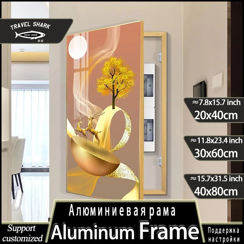 Simple Style Decoration Electric Counter Box Painting Main Switch Wall Art Hanging Picture Custom Poster With Frame
