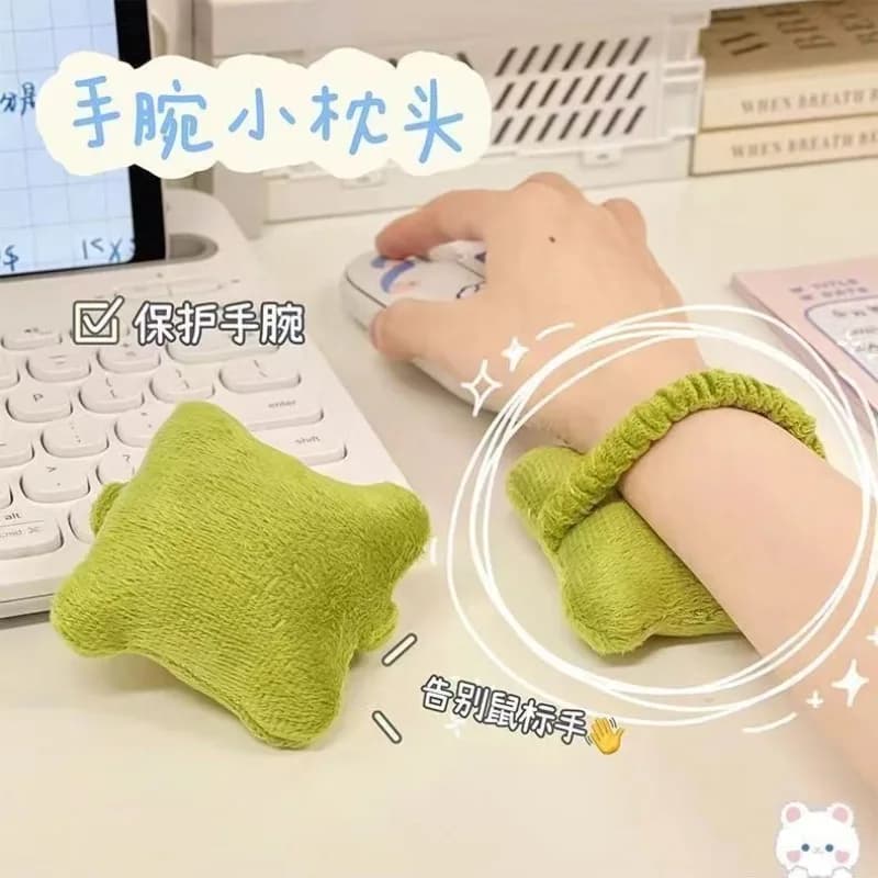 Simpatico tappetino per mouse con protezione per il polso, piccolo cuscino, fascia elastica, tastiera, supporto per il polso, strumento essenziale per gli impiegati