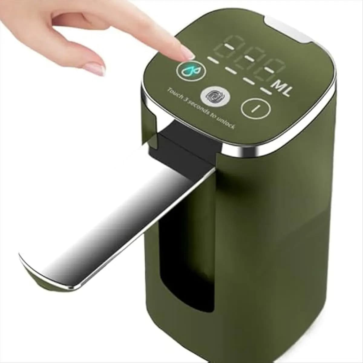 Dispenser di brocca d'acqua ricaricabile con pompa elettrica pieghevole A04V per bottiglie da 5 galloni, pompa dell'acqua automatica silenziosa