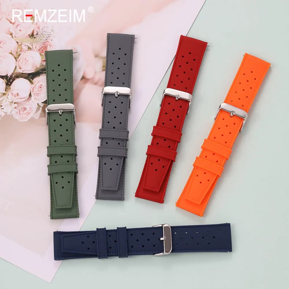 Cinturino per Orologio in Silicone da 18mm 20mm 22mm per Uomo e Donna con Barra a Sgancio Rapido, Cinturino Universale Sostitutivo, Bracciale Casual