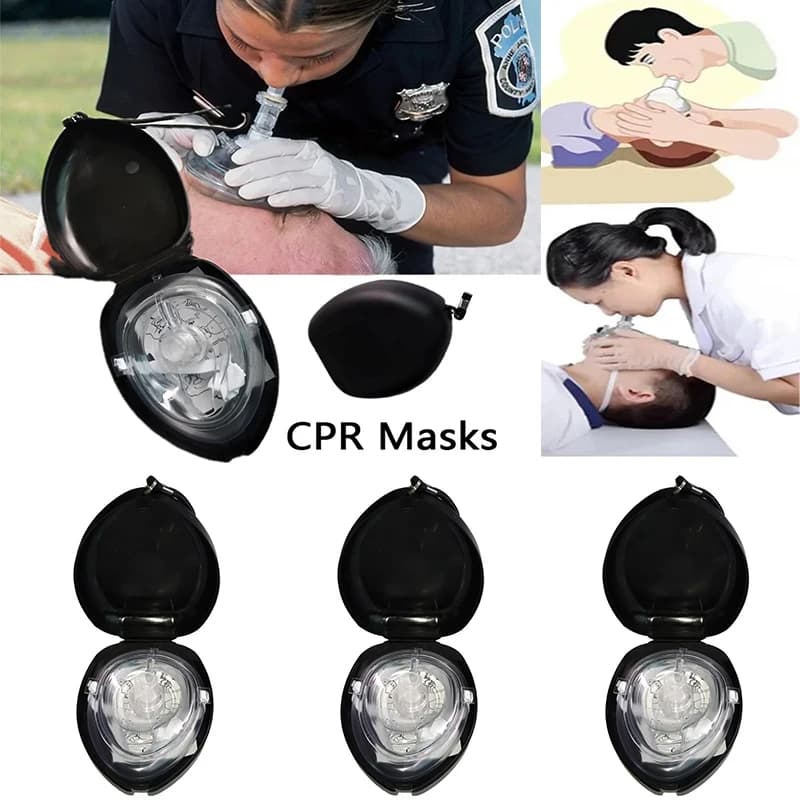 1-10 pz Professionale di Primo Soccorso CPR Maschera di Respirazione Proteggere I Salvatori Respirazione Artificiale Riutilizzabile Con Strumenti Valvola Unidirezionale