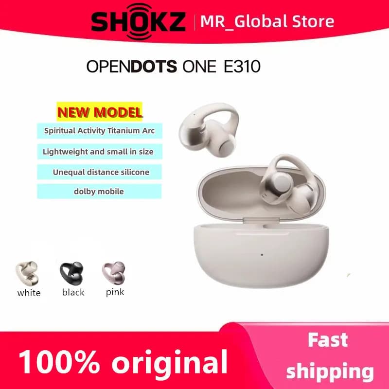 Shokz OpenDots ONE E310 Wireless Hearing Aid Clips For Ear Sound Dolby Standby Ultra Long Open Hearing Aid Bluetooth 5.4 New
