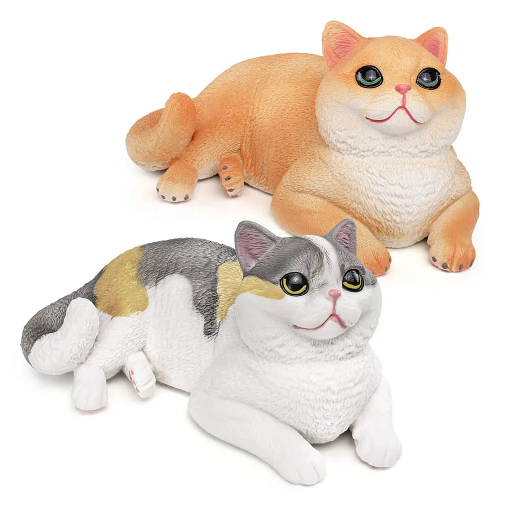 Di grandi Dimensioni Calico Gatto Arancione Kitty Modello PVC Ornamenti Animali Giocattolo Per Bambini Gatti Per Animali Domestici Figurine Decorazione Della Stanza HG189