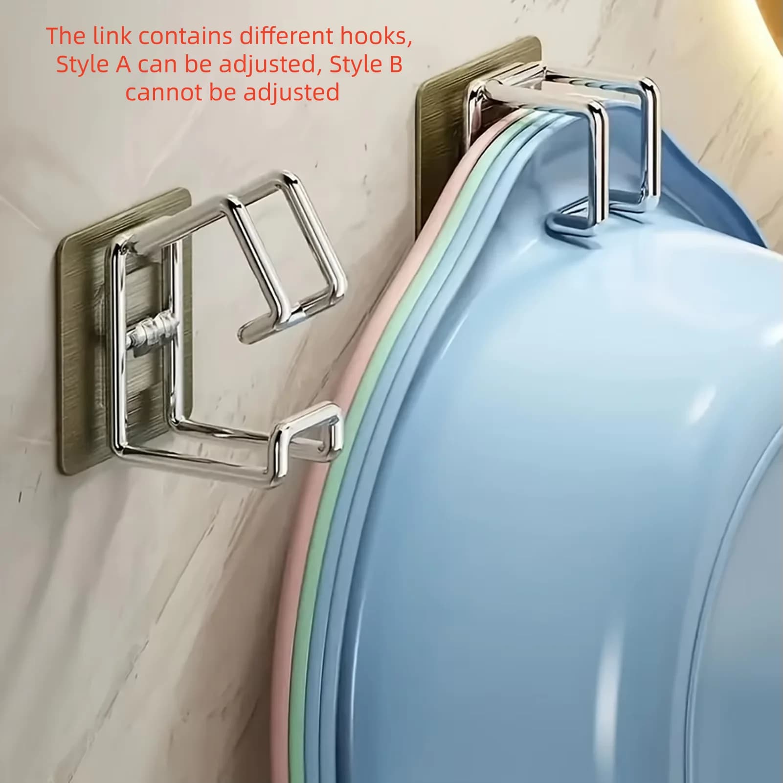 1/2/4/6 pieces multifunction stainless steel sink hook without punching kitchen bathroom rack washbasin holders towel hanging support