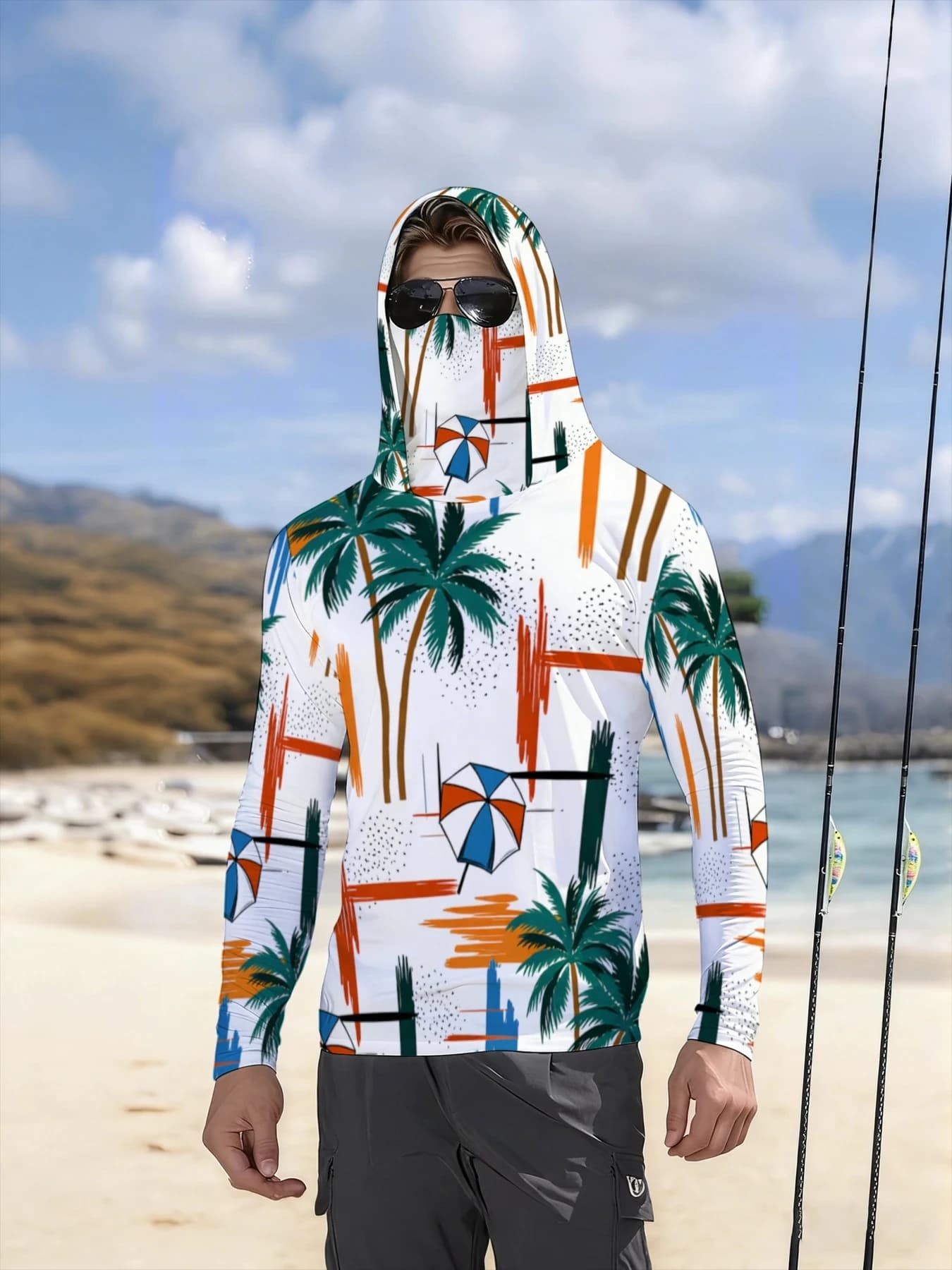 Camicia a maniche lunghe da uomo Nuova Collezione Estate 2026 - Stampa 3D Trendy Brand Spiaggia Moda Outdoor Comoda Leggera Morbida