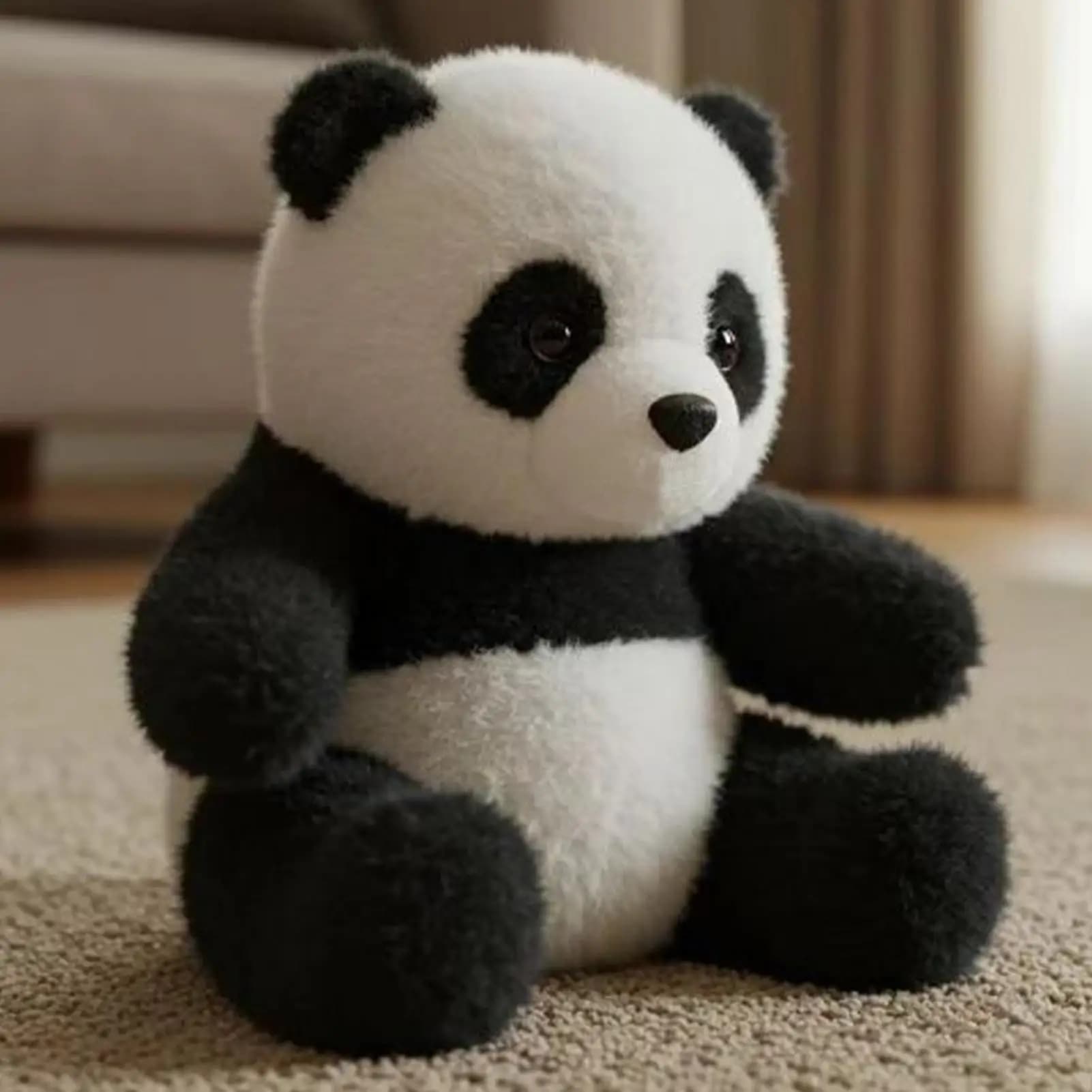Peluche Panda Panda Bambola morbida e realistica per il comfort emotivo Antistress Abbraccio Supporto Studente Psicologia Aula Asilo nido Decor