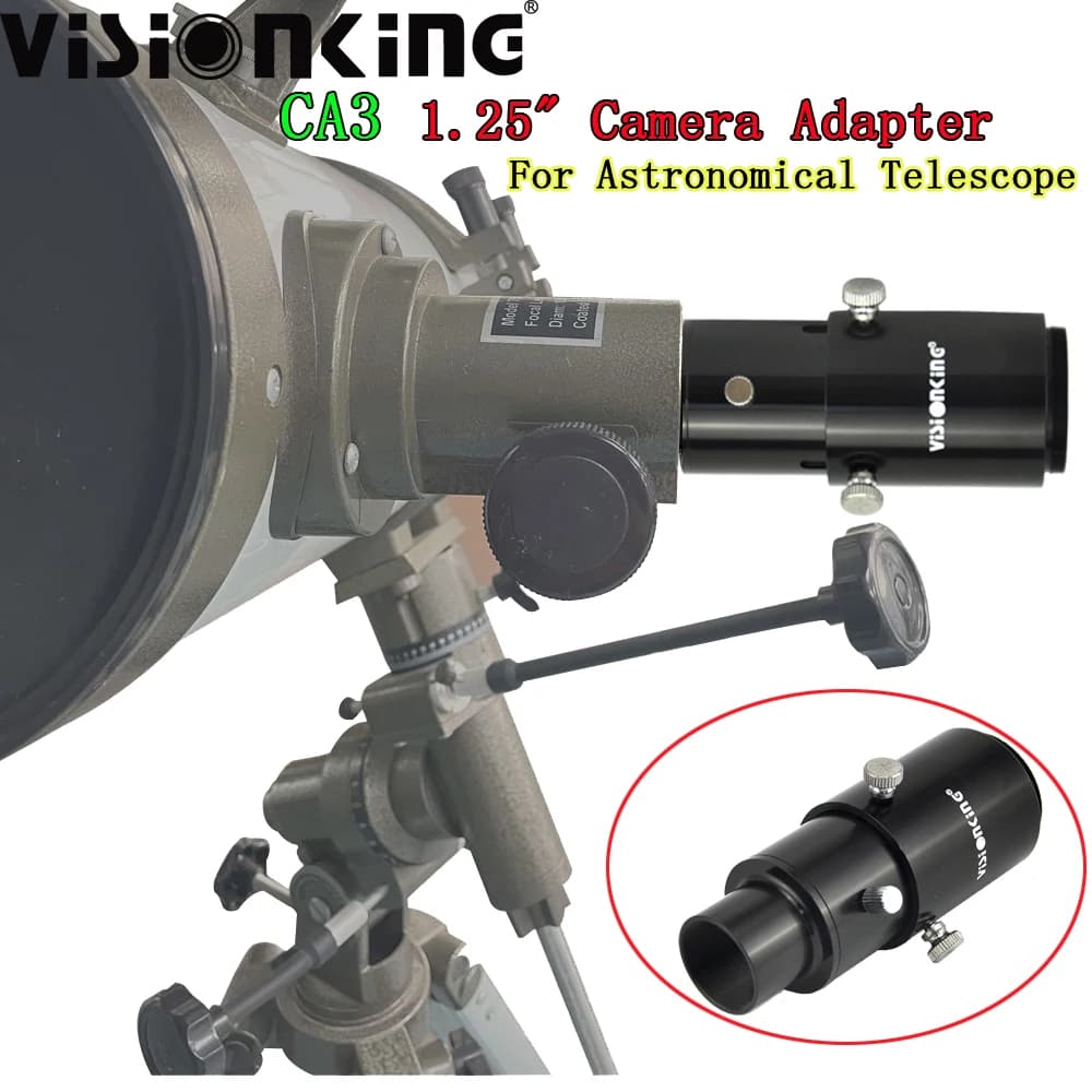 Visionking Aluminium 1.25" Extension Tube Adapter T Ring Astronomical Telescope Connected Camera Eyepiece-Projection Photography